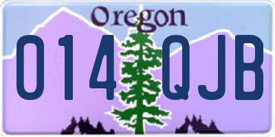 OR license plate 014QJB