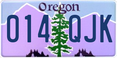 OR license plate 014QJK