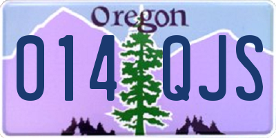 OR license plate 014QJS