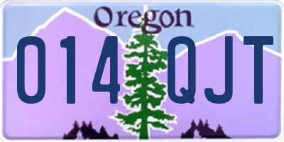 OR license plate 014QJT