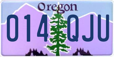 OR license plate 014QJU