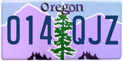 OR license plate 014QJZ