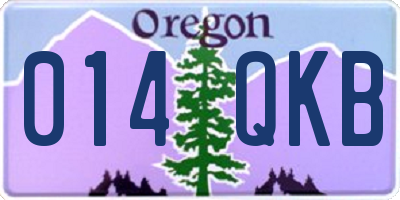 OR license plate 014QKB