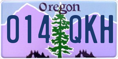OR license plate 014QKH