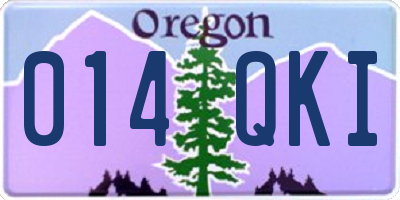 OR license plate 014QKI