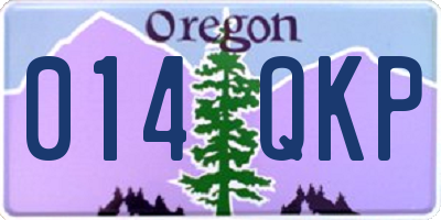 OR license plate 014QKP