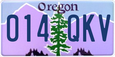 OR license plate 014QKV