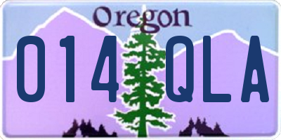 OR license plate 014QLA