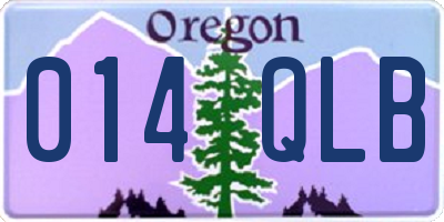 OR license plate 014QLB