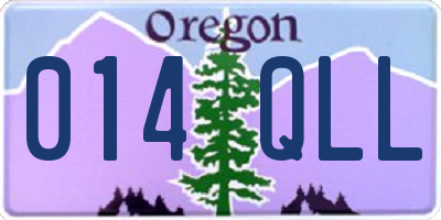 OR license plate 014QLL