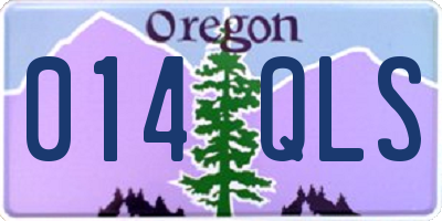 OR license plate 014QLS