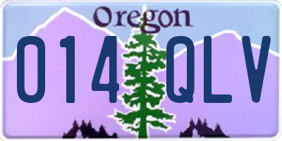 OR license plate 014QLV