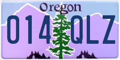 OR license plate 014QLZ