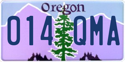 OR license plate 014QMA