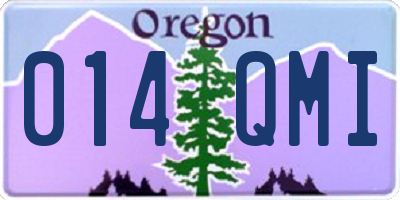 OR license plate 014QMI
