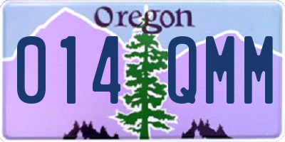 OR license plate 014QMM