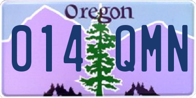 OR license plate 014QMN