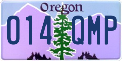 OR license plate 014QMP