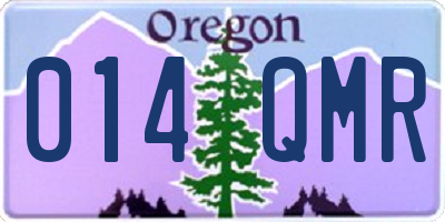 OR license plate 014QMR
