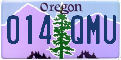 OR license plate 014QMU