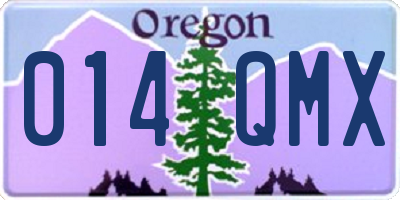 OR license plate 014QMX