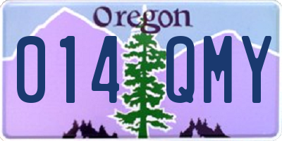OR license plate 014QMY