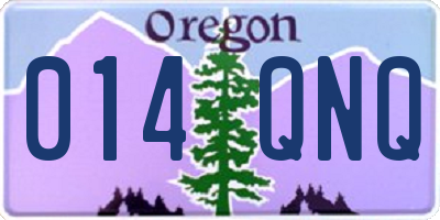 OR license plate 014QNQ