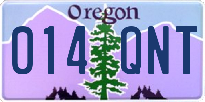 OR license plate 014QNT