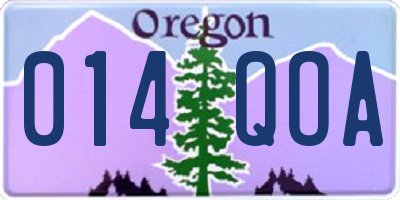 OR license plate 014QOA