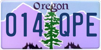 OR license plate 014QPE