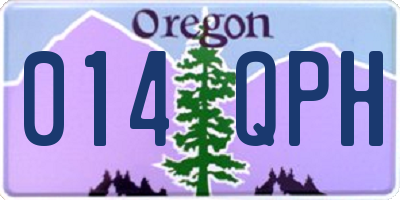 OR license plate 014QPH