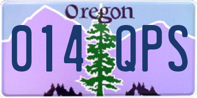 OR license plate 014QPS