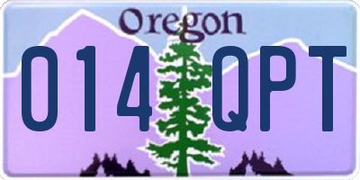 OR license plate 014QPT