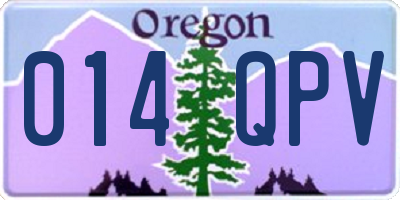 OR license plate 014QPV
