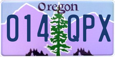 OR license plate 014QPX