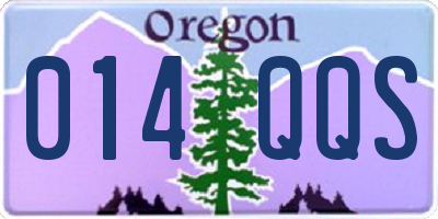 OR license plate 014QQS