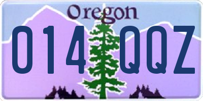 OR license plate 014QQZ