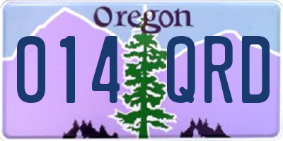 OR license plate 014QRD