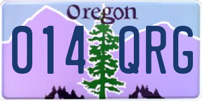 OR license plate 014QRG