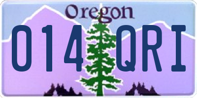 OR license plate 014QRI