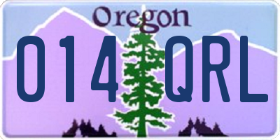 OR license plate 014QRL