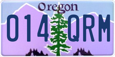 OR license plate 014QRM