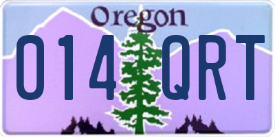 OR license plate 014QRT
