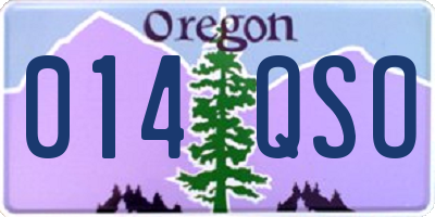 OR license plate 014QSO