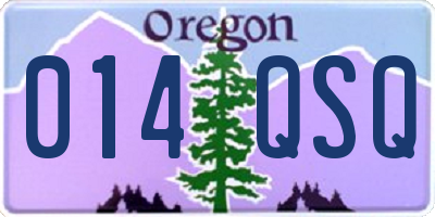 OR license plate 014QSQ