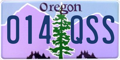 OR license plate 014QSS