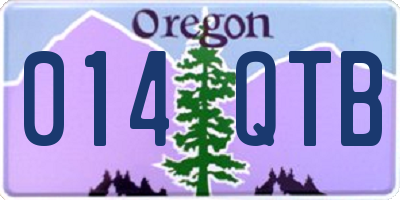 OR license plate 014QTB