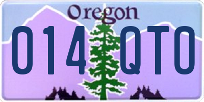 OR license plate 014QTO
