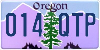 OR license plate 014QTP