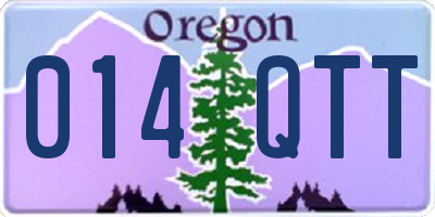 OR license plate 014QTT